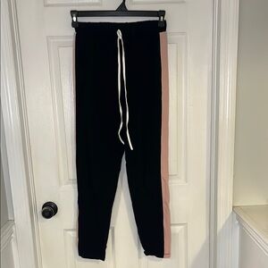 SHEIN Black and Pink Track Pants